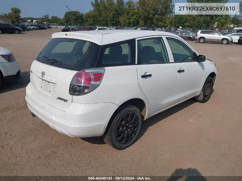 2T1KR32EX8C697610 2008 Toyota Matrix Xr