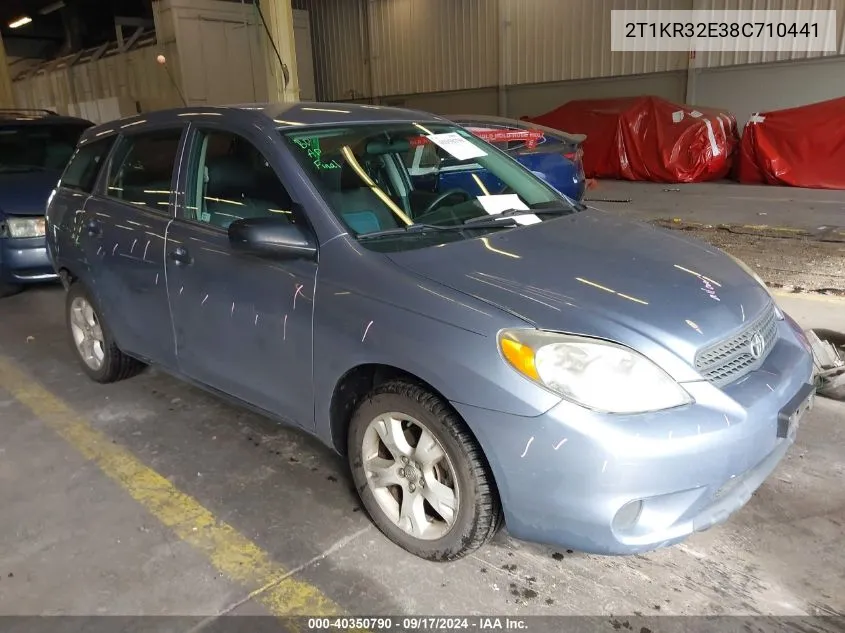 2008 Toyota Matrix VIN: 2T1KR32E38C710441 Lot: 40350790