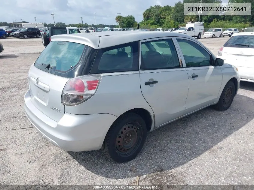 2008 Toyota Corolla Matrix Xr VIN: 2T1KR32EX8C712641 Lot: 40355284