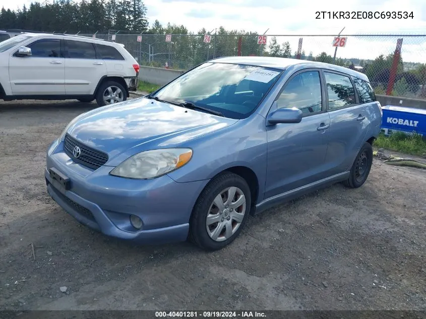 2T1KR32E08C693534 2008 Toyota Matrix Xr