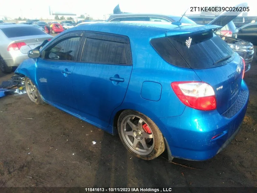 2T1KE40E39C026205 2009 Toyota Matrix Xr