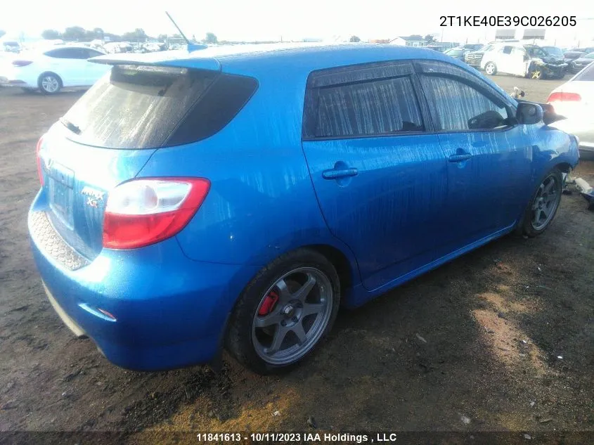 2T1KE40E39C026205 2009 Toyota Matrix Xr