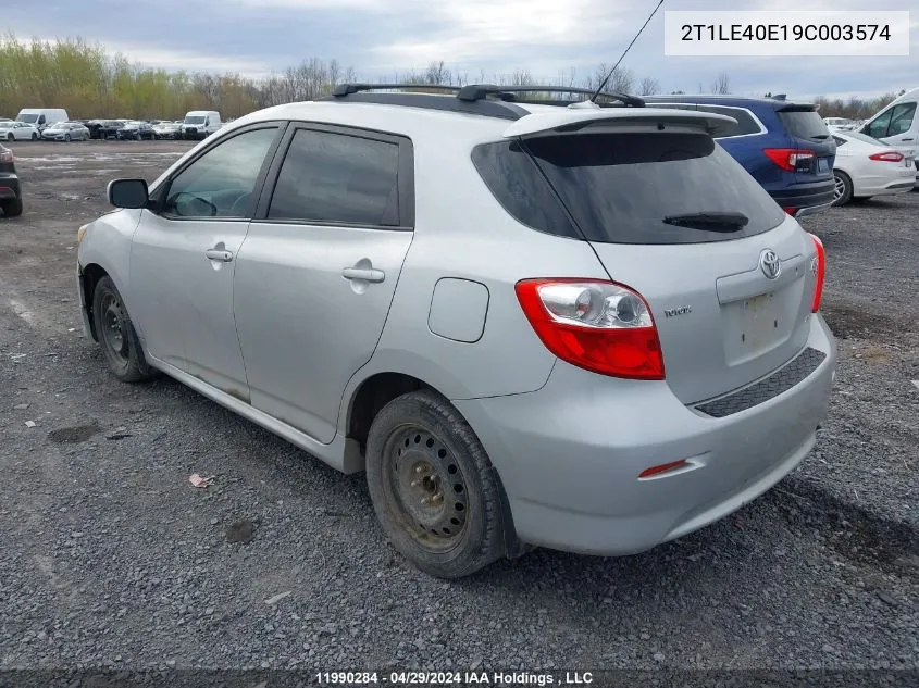 2009 Toyota Matrix VIN: 2T1LE40E19C003574 Lot: 11990284