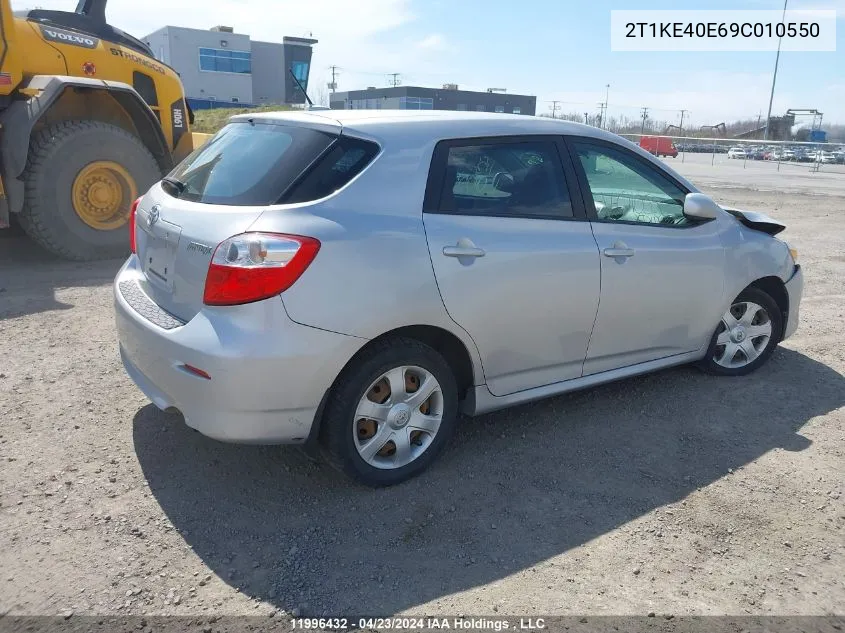 2009 Toyota Corolla Matrix S VIN: 2T1KE40E69C010550 Lot: 11996432