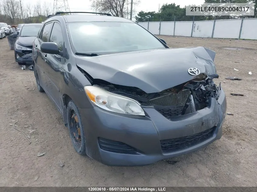 2T1LE40E89C004317 2009 Toyota Matrix