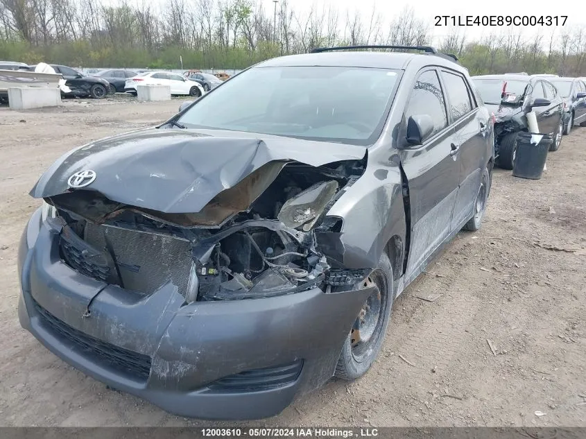 2T1LE40E89C004317 2009 Toyota Matrix