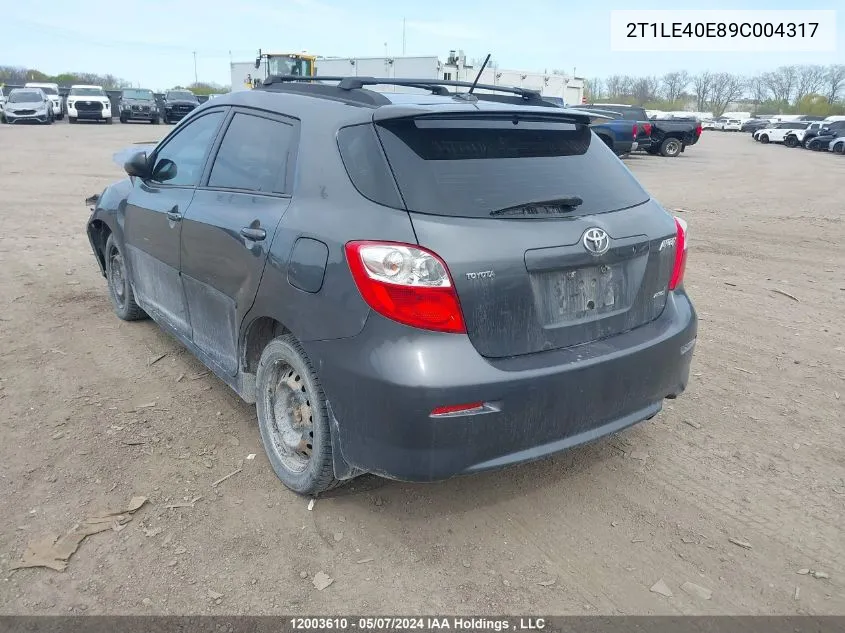 2T1LE40E89C004317 2009 Toyota Matrix