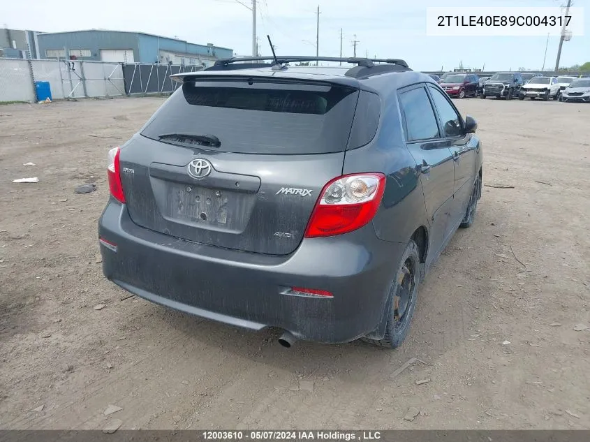 2T1LE40E89C004317 2009 Toyota Matrix