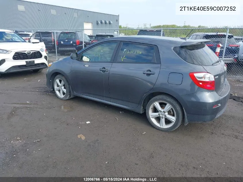 2T1KE40E59C007252 2009 Toyota Matrix Xr