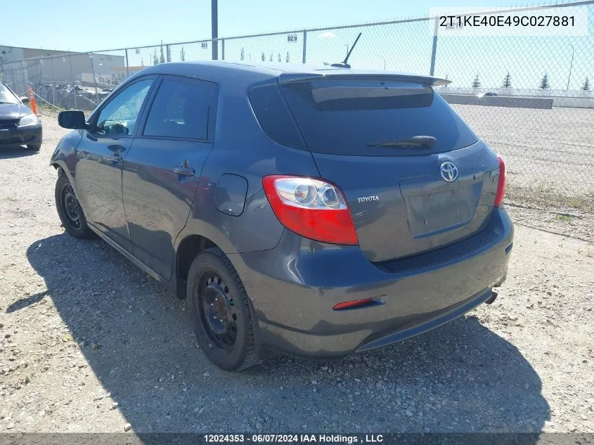 2T1KE40E49C027881 2009 Toyota Matrix Xr