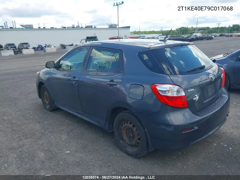 2009 Toyota Matrix Xr VIN: 2T1KE40E79C017068 Lot: 12035574