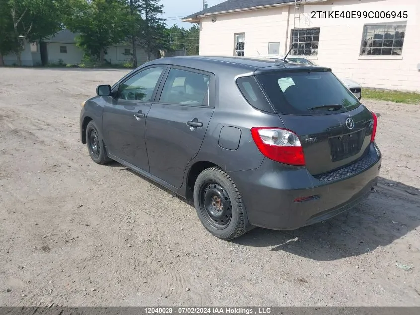 2T1KE40E99C006945 2009 Toyota Matrix Xr