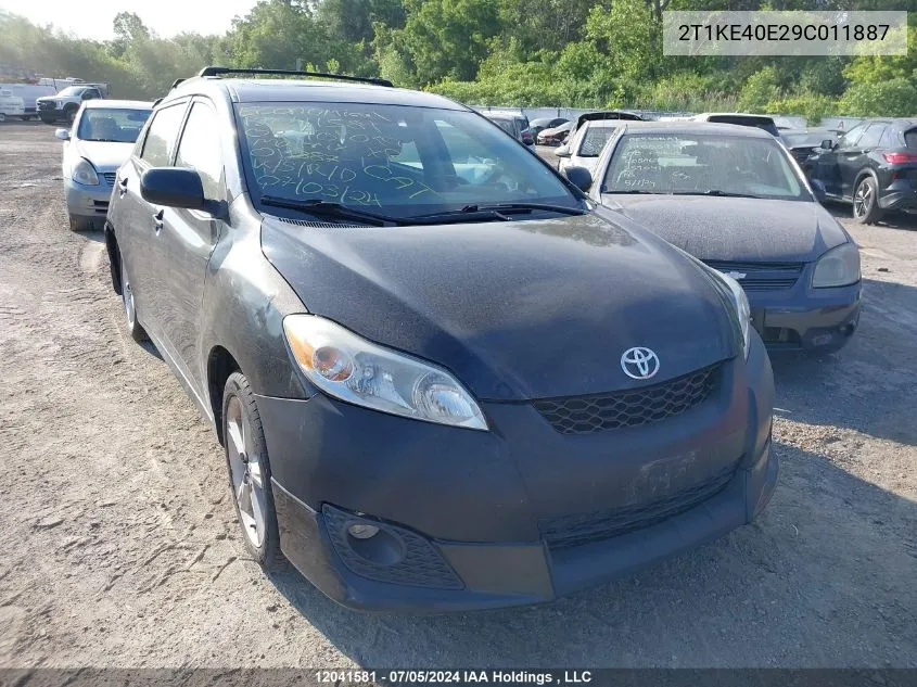 2T1KE40E29C011887 2009 Toyota Matrix Xr