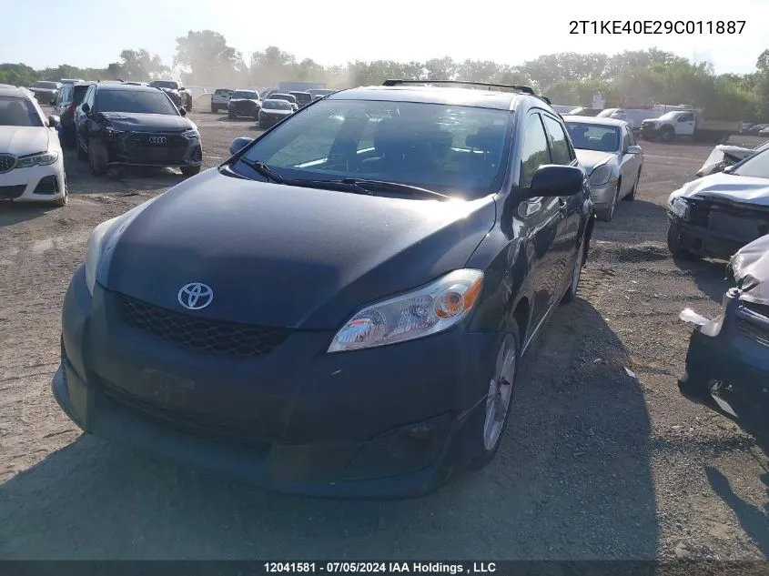 2T1KE40E29C011887 2009 Toyota Matrix Xr