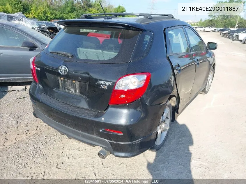 2009 Toyota Matrix Xr VIN: 2T1KE40E29C011887 Lot: 12041581