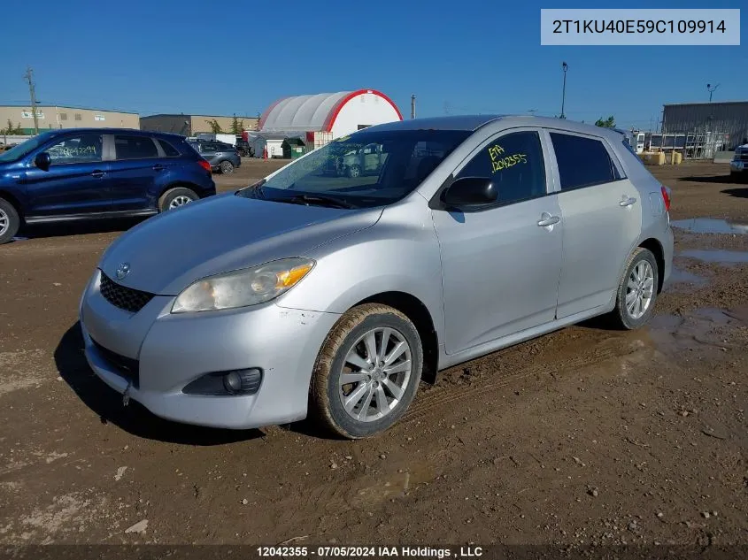 2009 Toyota Matrix Wagon VIN: 2T1KU40E59C109914 Lot: 12042355