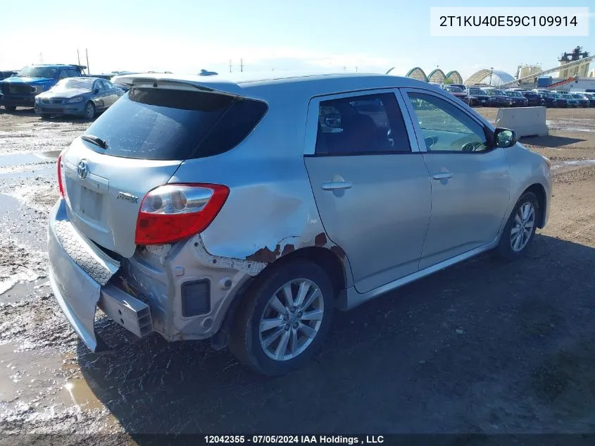 2009 Toyota Matrix Wagon VIN: 2T1KU40E59C109914 Lot: 12042355