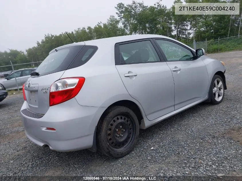 2T1KE40E59C004240 2009 Toyota Matrix Xr