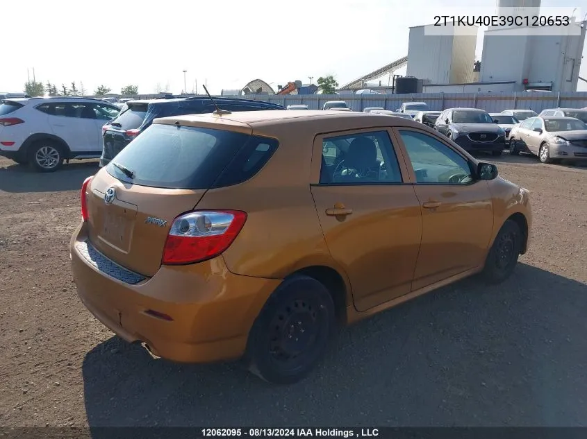 2T1KU40E39C120653 2009 Toyota Matrix