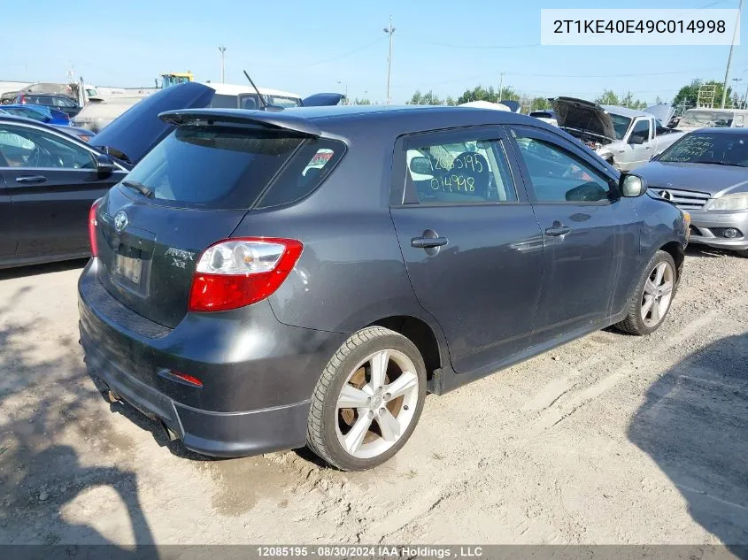 2009 Toyota Matrix VIN: 2T1KE40E49C014998 Lot: 12085195