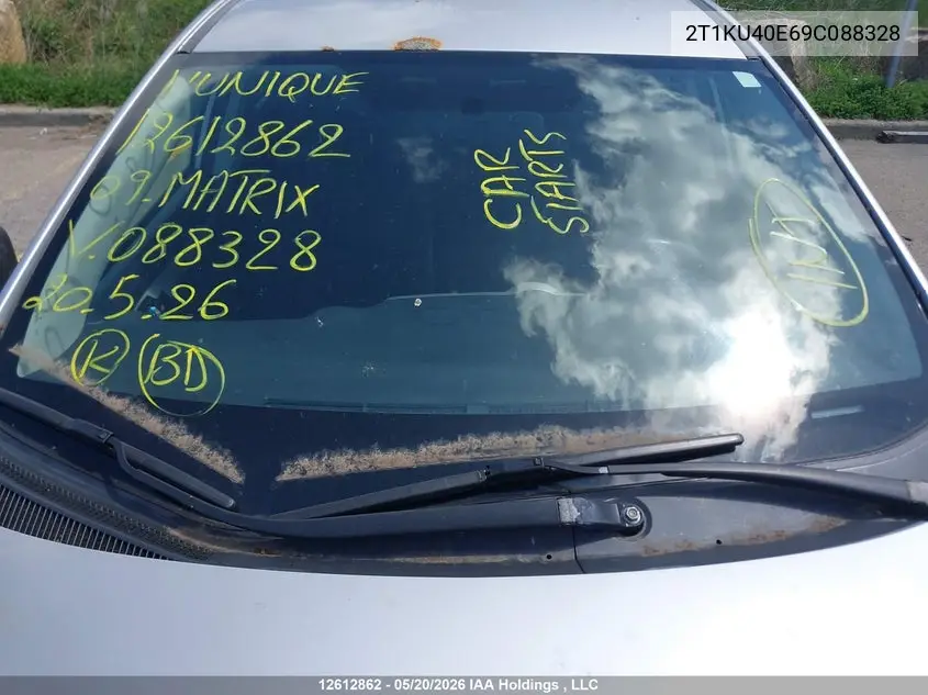 2009 Toyota Matrix VIN: 2T1KU40E69C088328 Lot: 12612862x