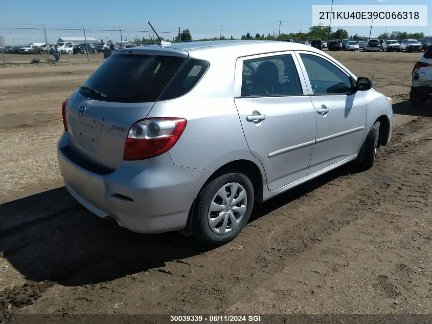 2009 Toyota Corolla Matrix VIN: 2T1KU40E39C066318 Lot: 30039339