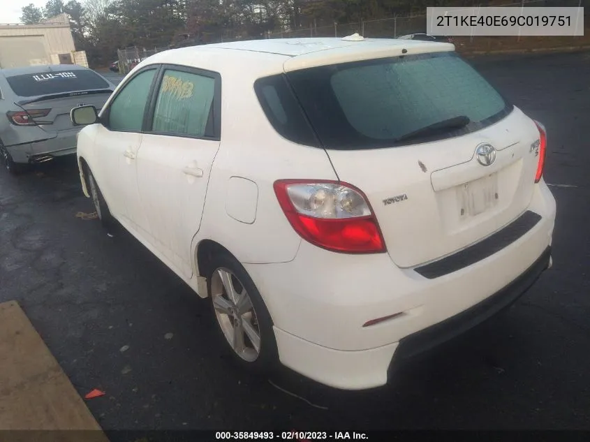 2T1KE40E69C019751 2009 Toyota Matrix S