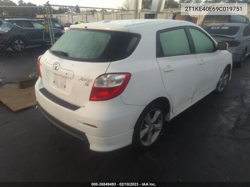 2T1KE40E69C019751 2009 Toyota Matrix S