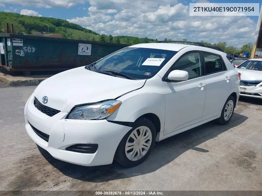 2T1KU40E19C071954 2009 Toyota Matrix