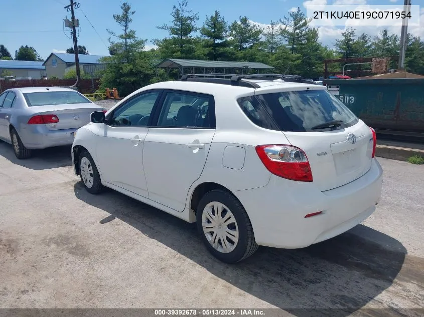 2T1KU40E19C071954 2009 Toyota Matrix