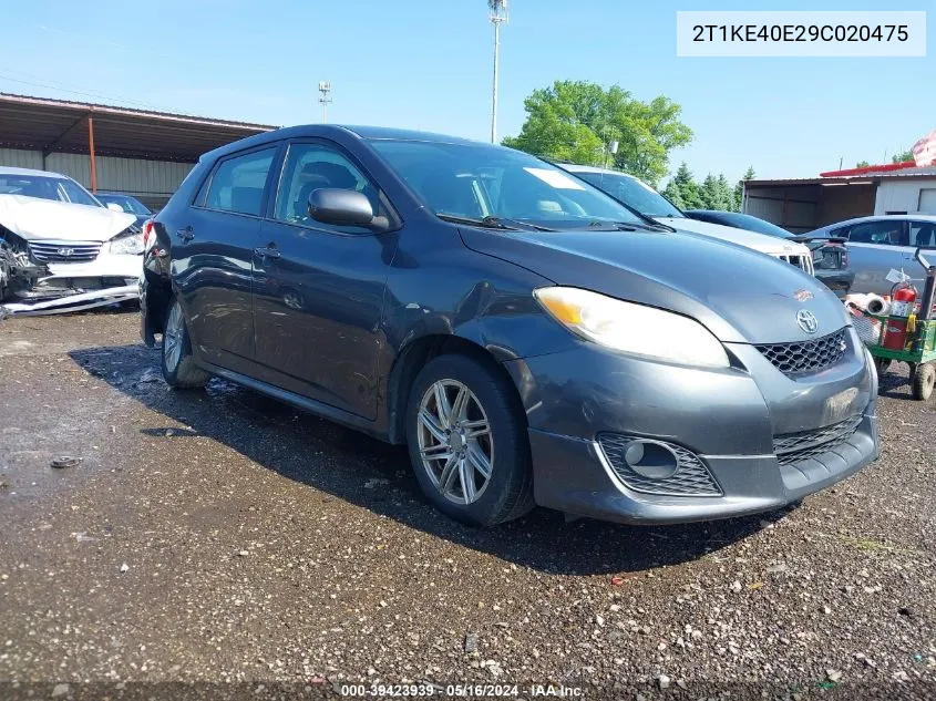 2T1KE40E29C020475 2009 Toyota Matrix S