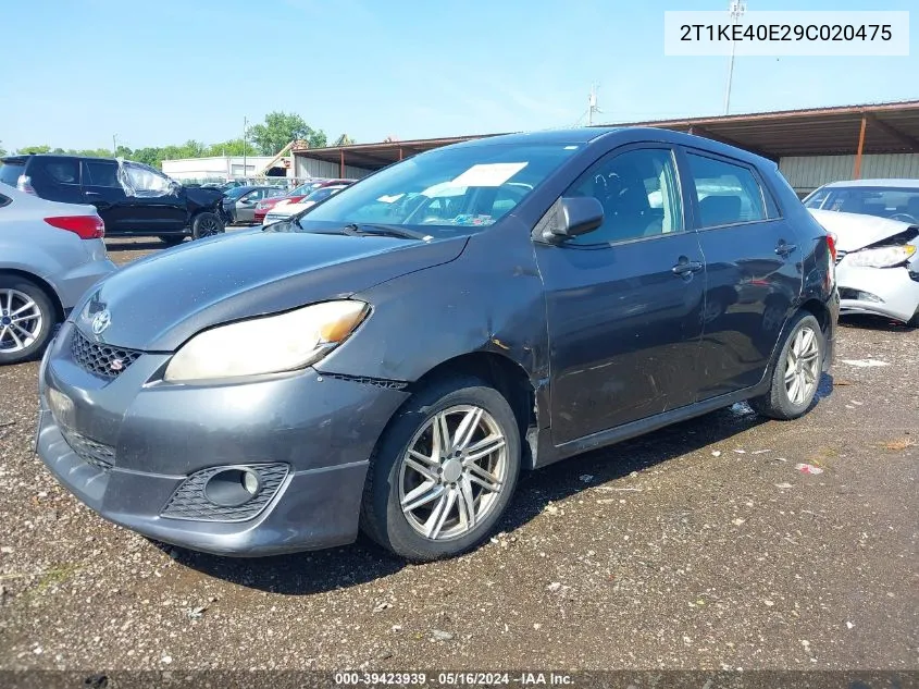 2T1KE40E29C020475 2009 Toyota Matrix S