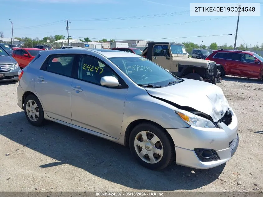 2009 Toyota Matrix S VIN: 2T1KE40E19C024548 Lot: 39424297