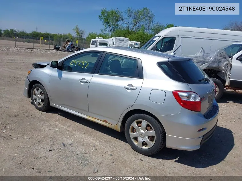 2009 Toyota Matrix S VIN: 2T1KE40E19C024548 Lot: 39424297