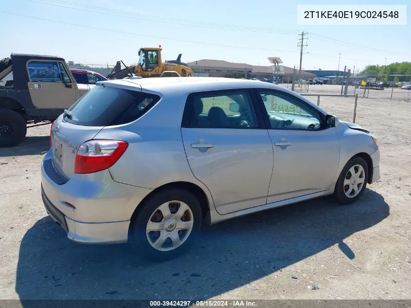 2009 Toyota Matrix S VIN: 2T1KE40E19C024548 Lot: 39424297