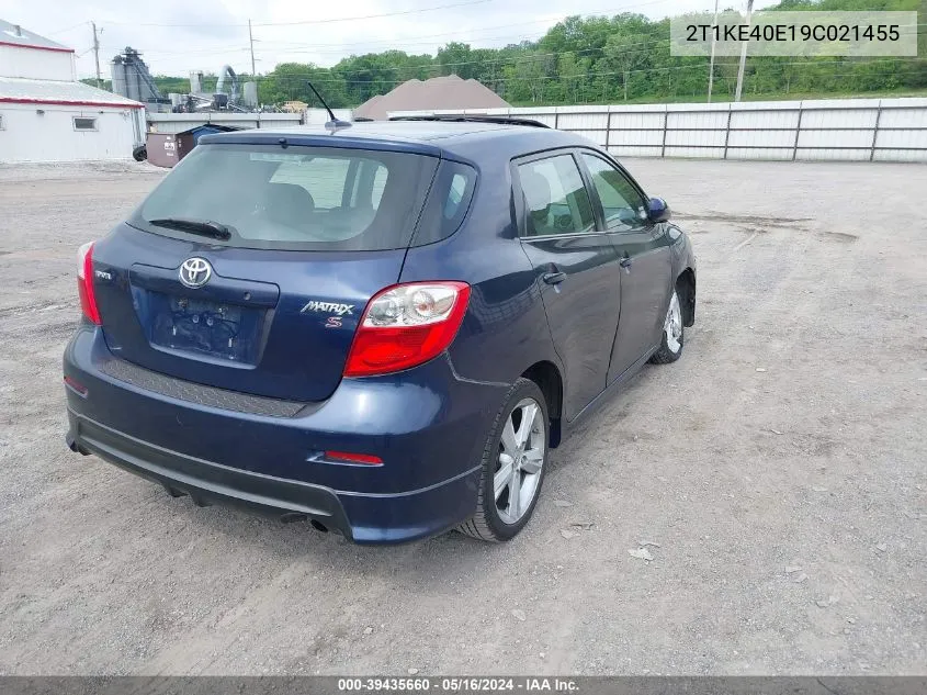 2T1KE40E19C021455 2009 Toyota Matrix S