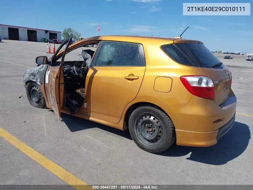 2T1KE40E29C010111 2009 Toyota Matrix S