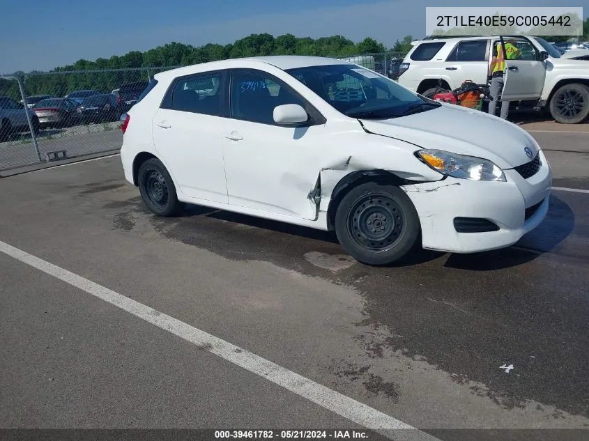 2009 Toyota Matrix S VIN: 2T1LE40E59C005442 Lot: 39461782