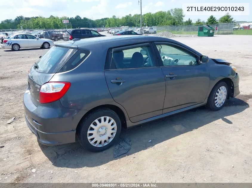 2009 Toyota Matrix S VIN: 2T1LE40E29C010243 Lot: 39469501