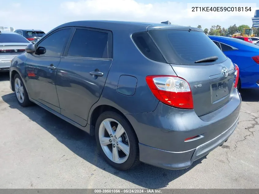 2009 Toyota Matrix S VIN: 2T1KE40E59C018154 Lot: 39501056