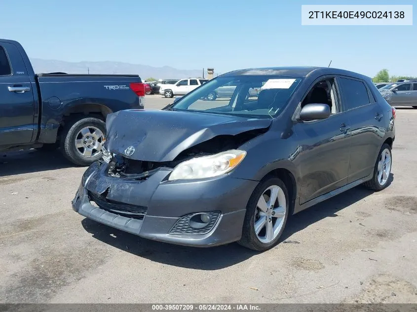 2T1KE40E49C024138 2009 Toyota Matrix S