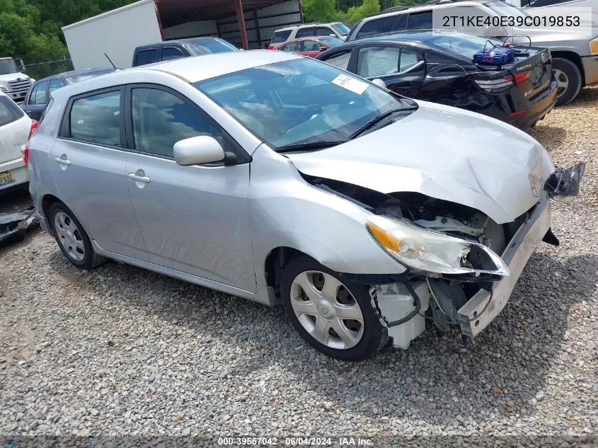 2009 Toyota Matrix S VIN: 2T1KE40E39C019853 Lot: 39557042