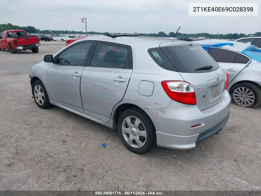 2009 Toyota Matrix S VIN: 2T1KE40E69C028398 Lot: 39591776