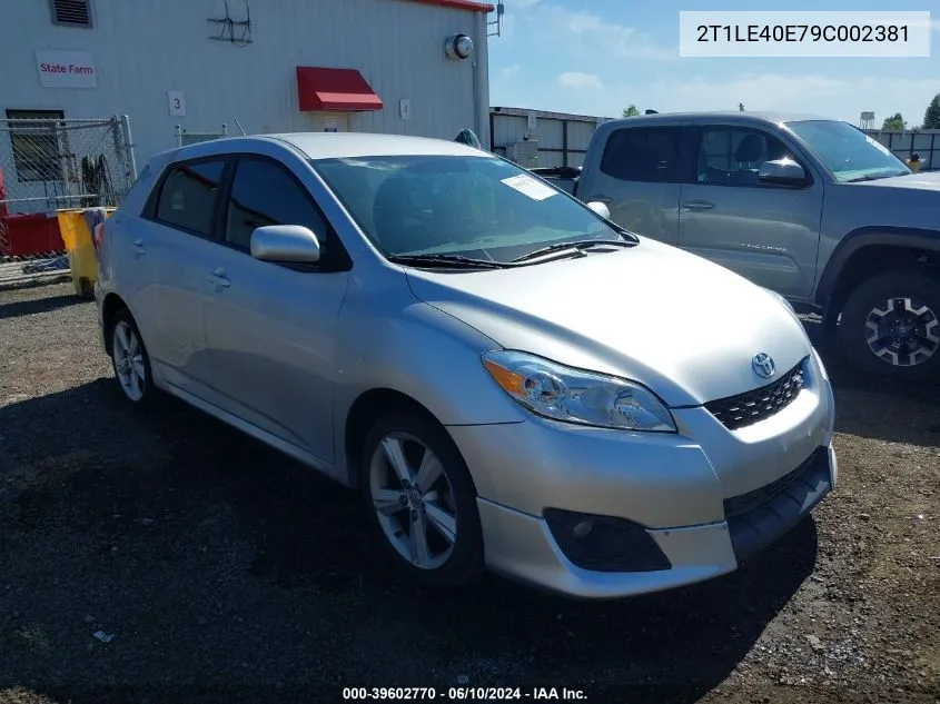 2009 Toyota Matrix S VIN: 2T1LE40E79C002381 Lot: 39602770