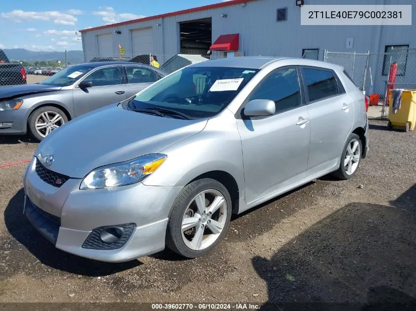 2T1LE40E79C002381 2009 Toyota Matrix S