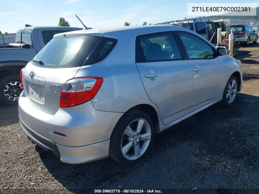 2T1LE40E79C002381 2009 Toyota Matrix S