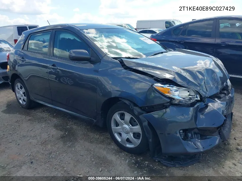 2T1KE40E89C027429 2009 Toyota Matrix S