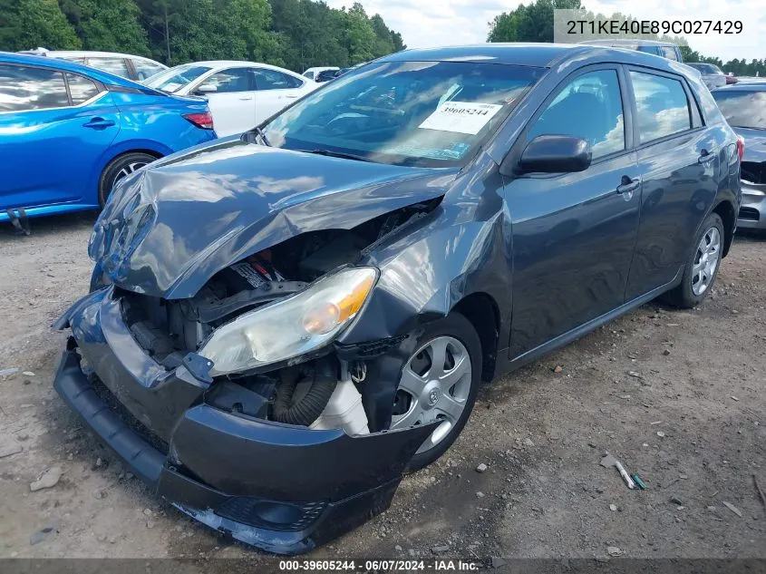 2T1KE40E89C027429 2009 Toyota Matrix S