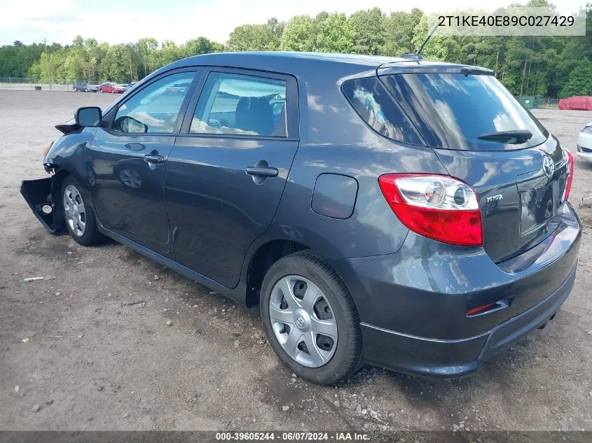 2T1KE40E89C027429 2009 Toyota Matrix S