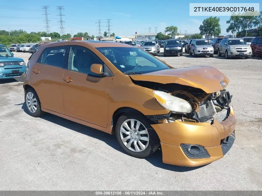 2T1KE40E39C017648 2009 Toyota Matrix S